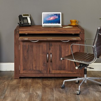 Shiro Walnut Hidden Home Office
