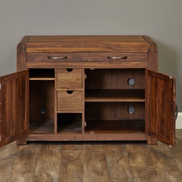 Shiro Walnut Hidden Home Office