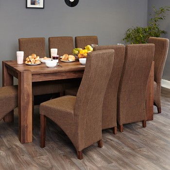 Shiro Walnut Large Dining Table (Seats 6-8)
