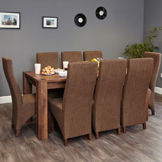Shiro Walnut Large Dining Table (Seats 6-8)