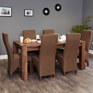Shiro Walnut Large Dining Table (Seats 6-8)