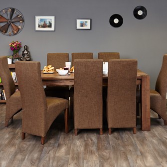 Shiro Walnut Large Dining Table (Seats 6-8)