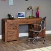 Shiro Walnut Twin Pedestal Computer Desk