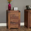 Shiro Walnut Two Drawer Filing Cabinet