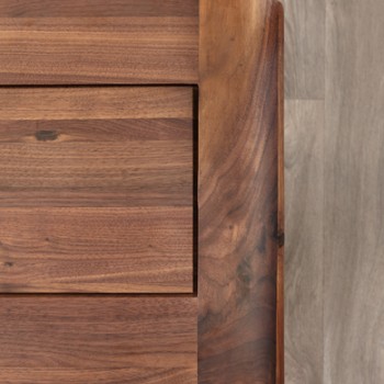Shiro Walnut Two Drawer Filing Cabinet