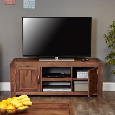 Shiro Walnut Widescreen Television Cabinet