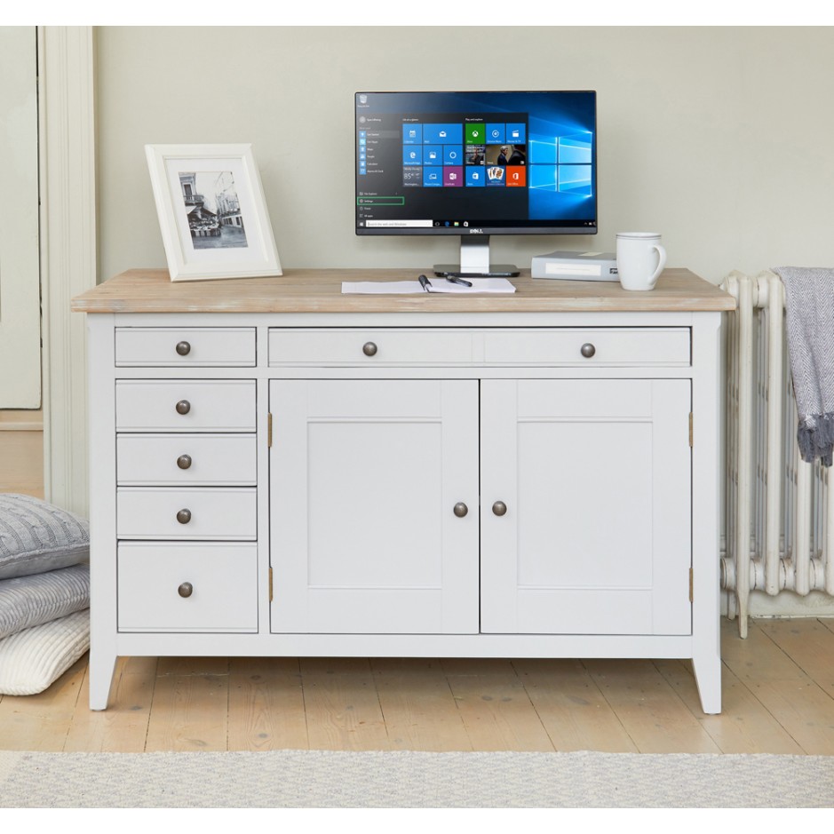 Signature Blue Hidden Home Office Desk