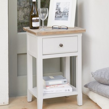 Signature Grey One Drawer Lamp Table