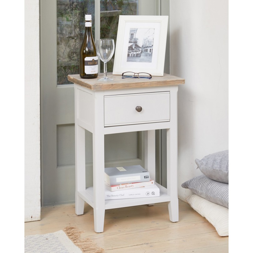 Signature Grey One Drawer Lamp Table
