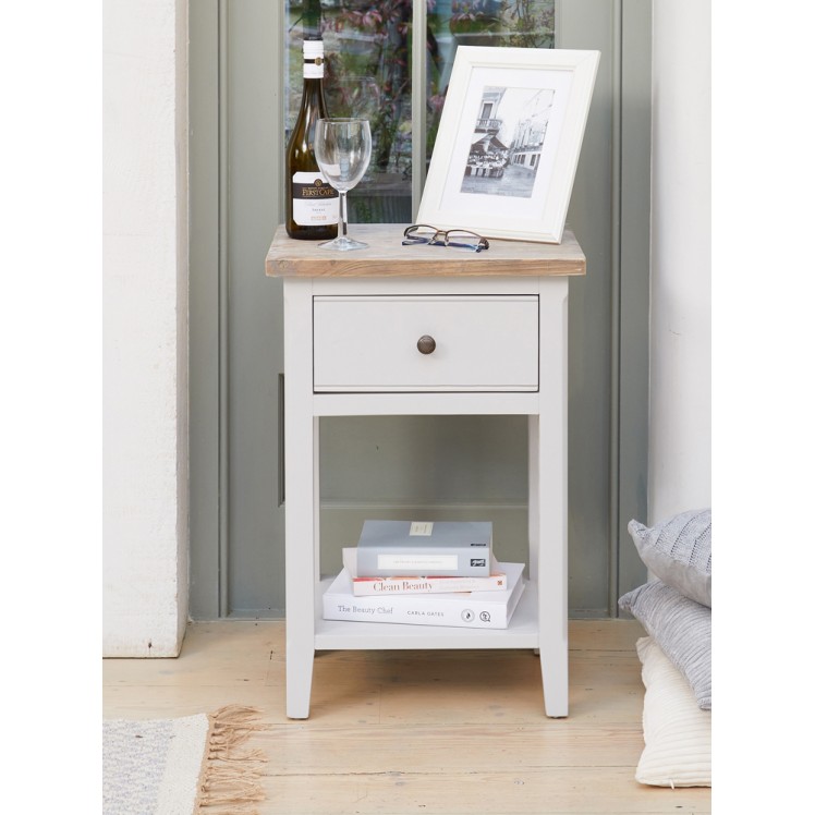 Signature Grey One Drawer Lamp Table