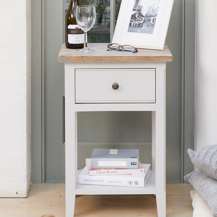 Signature Grey One Drawer Lamp Table