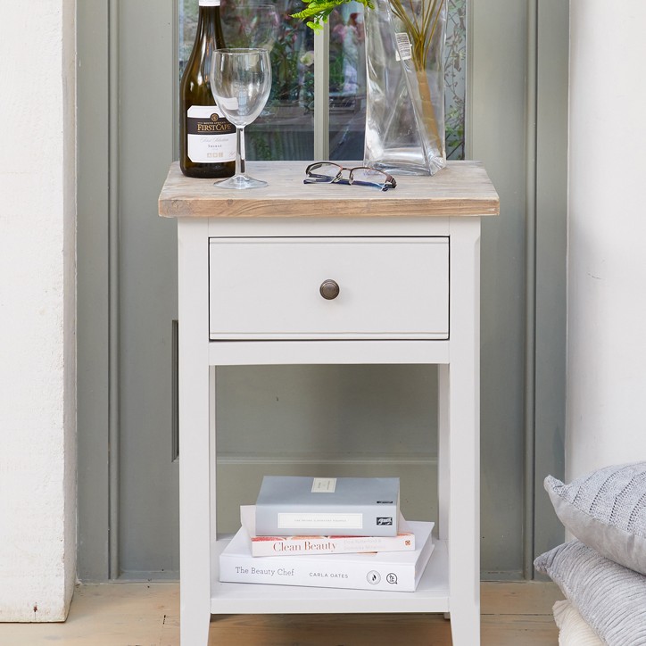 Signature Grey One Drawer Lamp Table