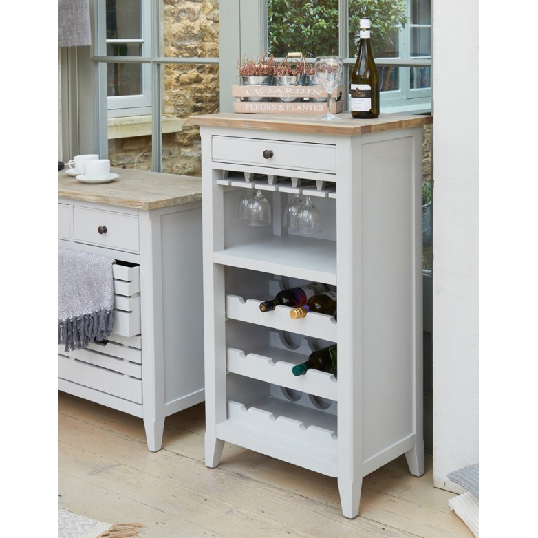 Signature Grey Wine Rack / Glass Storage Cabinet