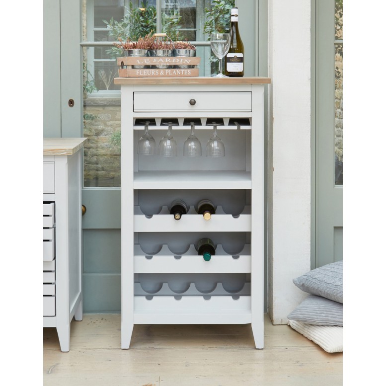 Signature Grey Wine Rack / Glass Storage Cabinet