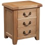 Somerset Oak 3 Drawer Bedside