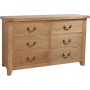 Somerset Oak 6 Drawer Wide Chest