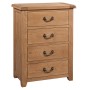 Somerset Oak 4 Drawer Chest