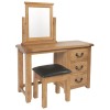 Somerset Oak Dressing Table + Stool