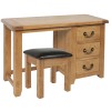 Somerset Oak Dressing Table + Stool