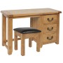 Somerset Oak Dressing Table + Stool
