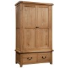 Somerset Oak Gents Wardrobe With 2 Drawers