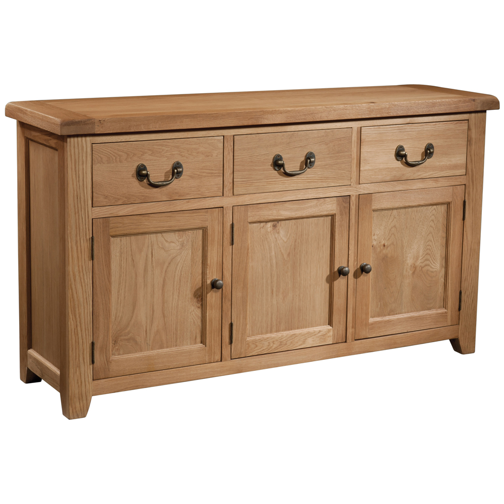 Somerset Oak 3 Door 3 Drawer Sideboard