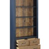 Splash of Blue - Large Open Bookcase with Drawers