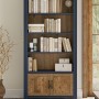 Splash of Blue - Large Open Bookcase with Doors