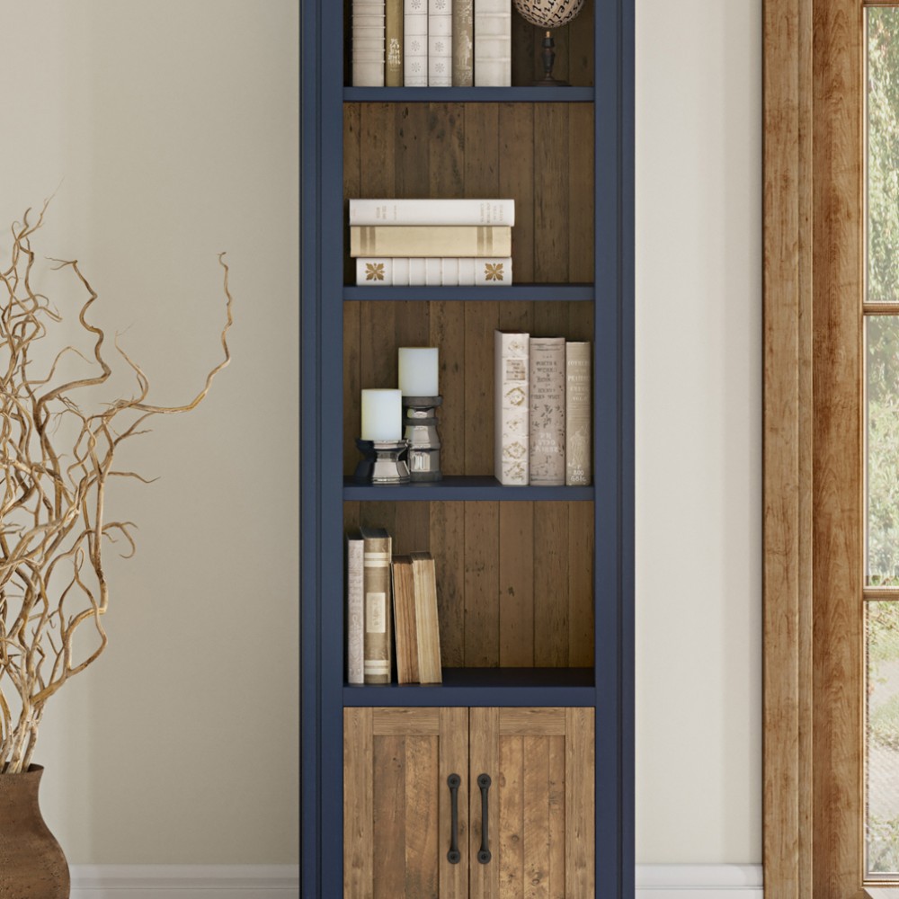 Splash of Blue - Narrow Bookcase