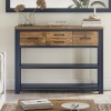 Splash of Blue - Large Console Table - Low Bookcase