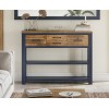 Splash of Blue - Large Console Table - Low Bookcase
