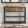 Splash of Blue - Large Console Table - Low Bookcase