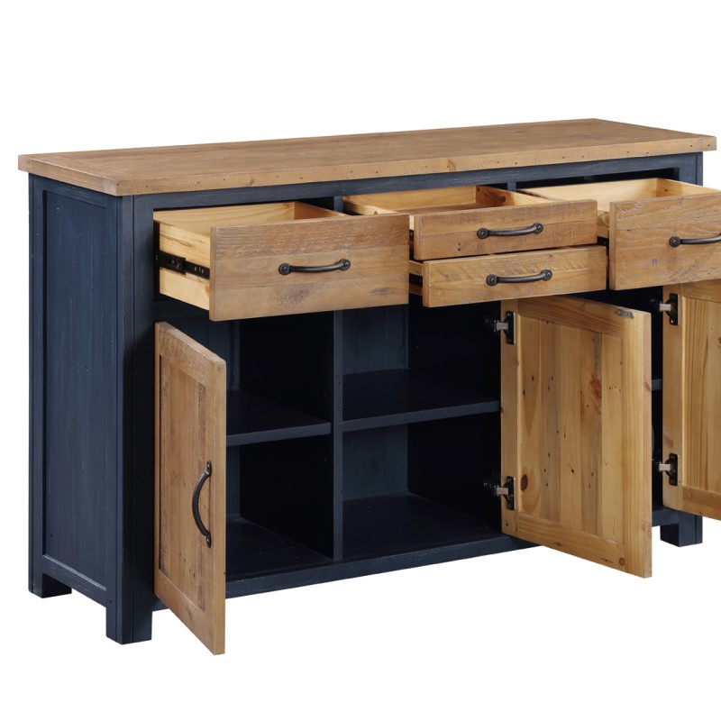 Splash of Blue - 3 Door / 4 Drawer Sideboard