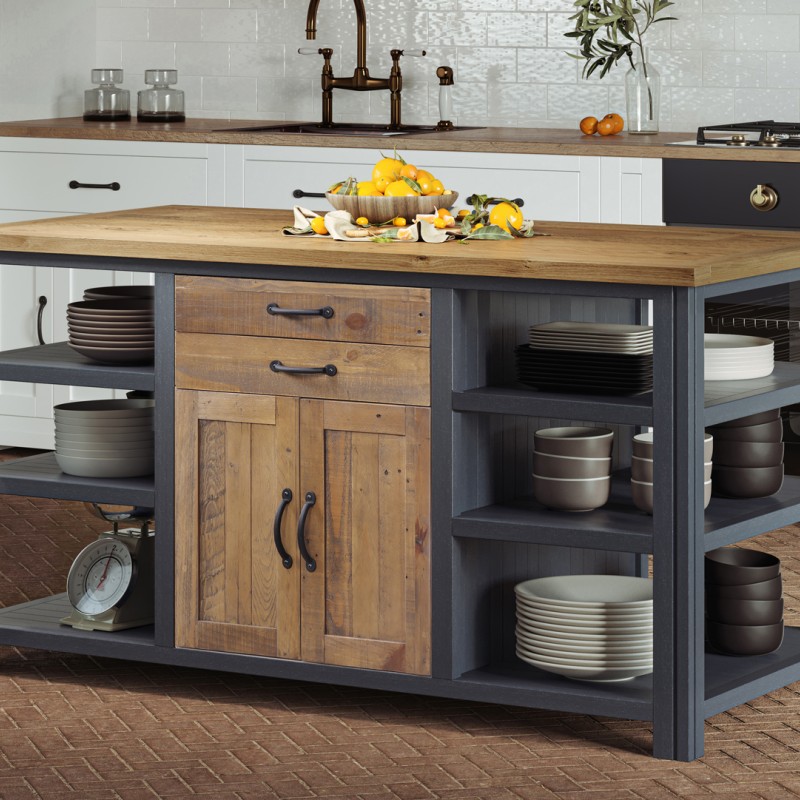 Splash of Blue - Kitchen Island