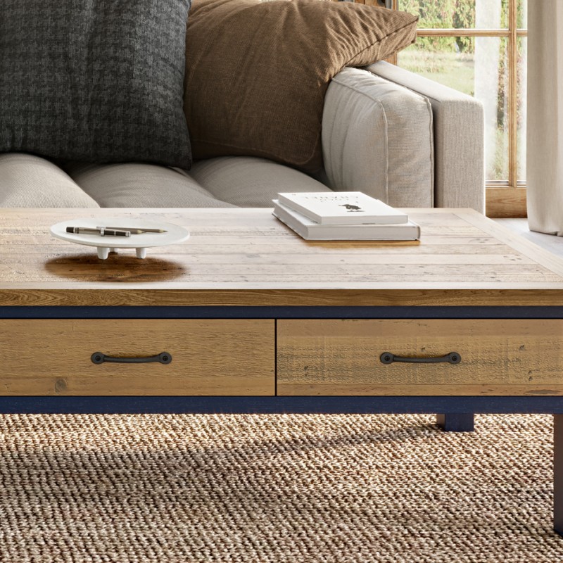 Splash of Blue - Coffee Table With Four Drawers