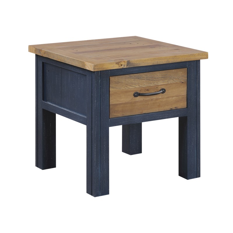 Splash of Blue - Lamp Table With Drawer