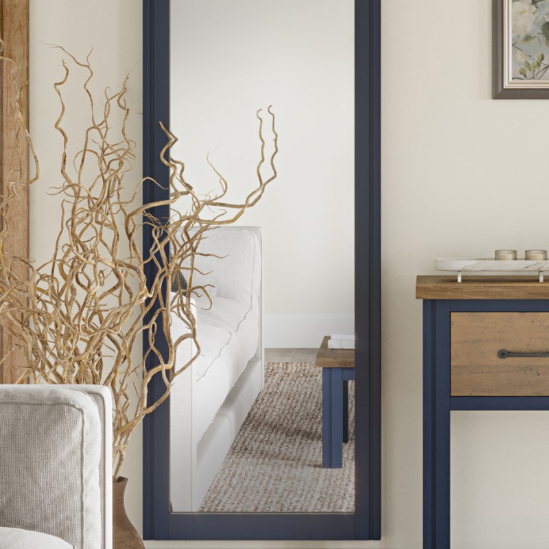 Splash of Blue - Extra Long Wall Mirror