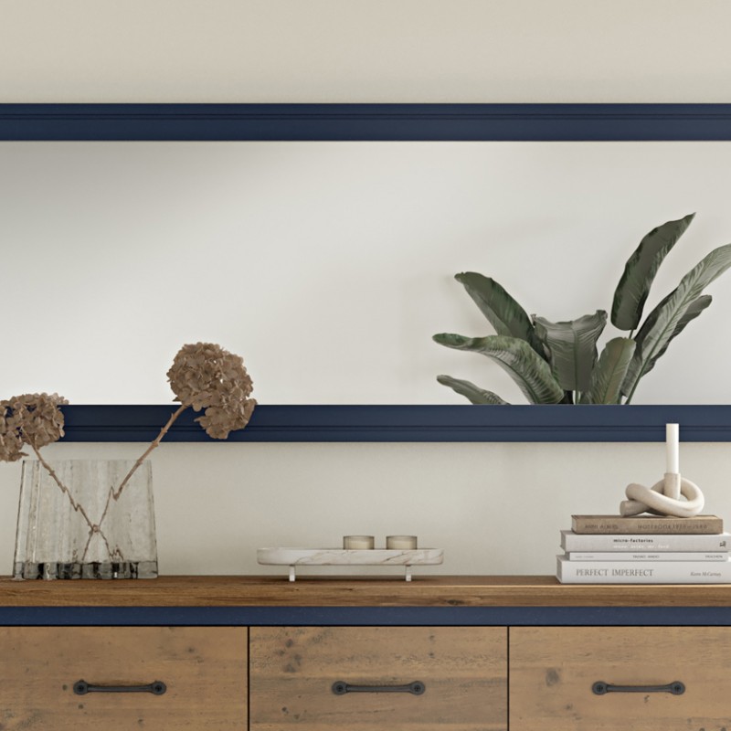 Splash of Blue - Extra Long Wall Mirror