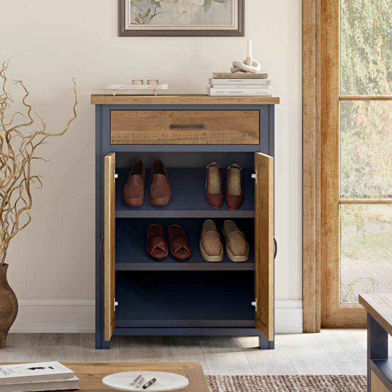 Splash of Blue - Shoe Storage Cupboard With Drawer