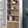 Splash of White - Large Open Bookcase with Drawers