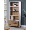 Splash of White - Large Open Bookcase with Drawers