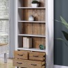 Splash of White - Large Open Bookcase with Drawers
