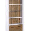 Splash of White - Large Open Bookcase with Drawers