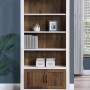 Splash of White - Large Open Bookcase with Doors