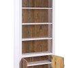 Splash of White - Large Open Bookcase with Doors