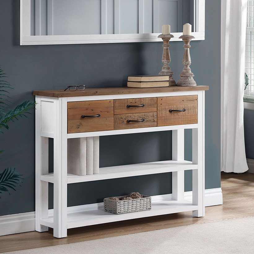 Splash of White - Low Bookcase / Console