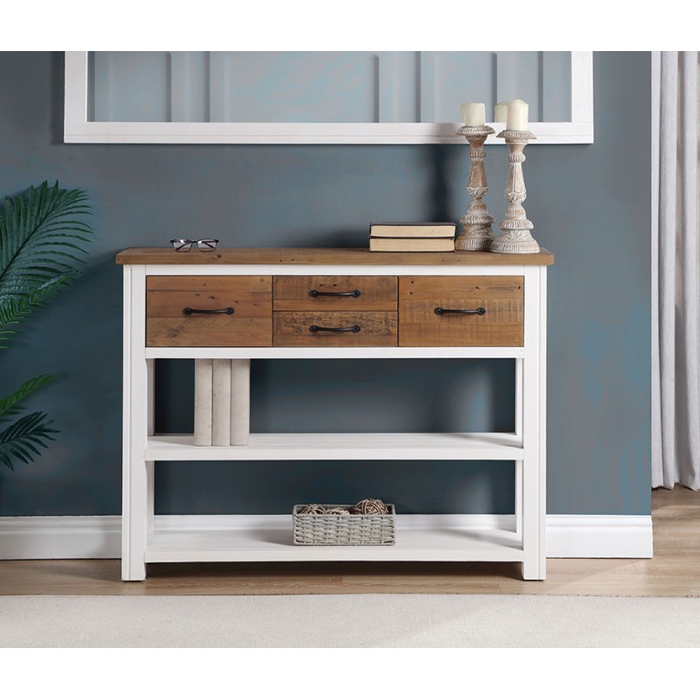 Splash of White - Low Bookcase / Console