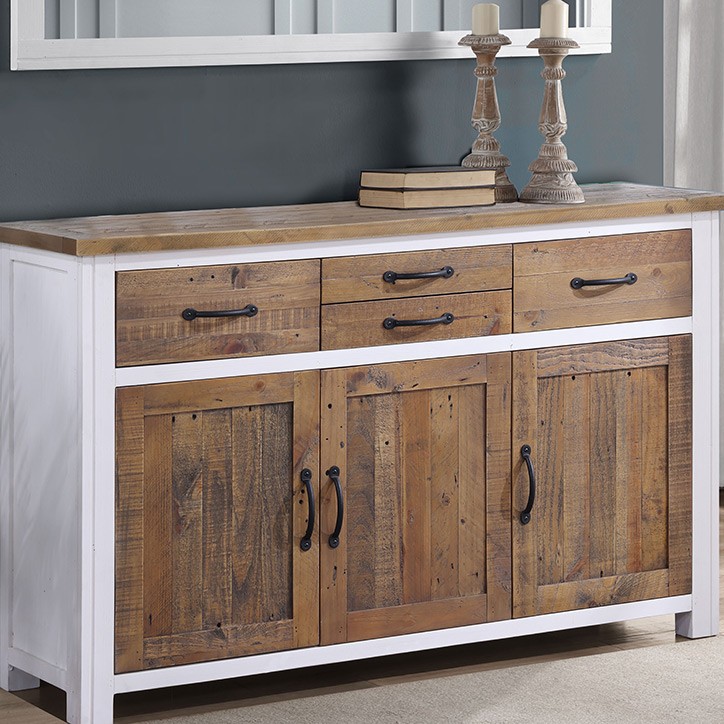 Splash of White 3 Door 4 Drawer Sideboard