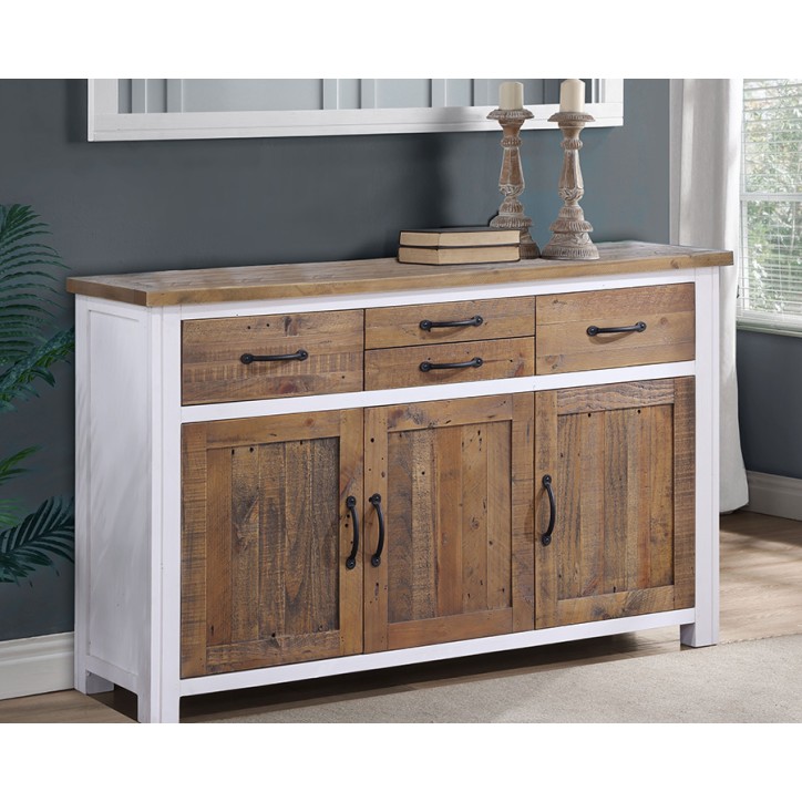 Splash of White 3 Door 4 Drawer Sideboard