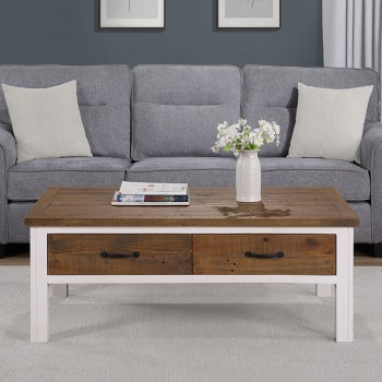 Splash of White - Coffee Table With Four Drawers